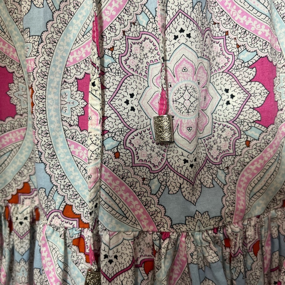 SUNDANCE PAISLEY PRAIRIE 100% COTTON PETTICOAT MAXI SKIRT SIZE MEDIUM - Picture 10 of 14